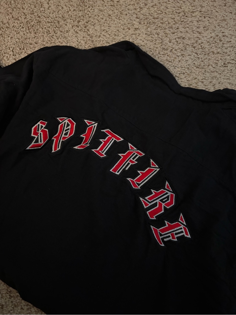 SPITFIRE embroidered old english flannel button up
